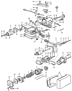 Default Diagram and Parts List for B4023 Type 1 Black and Decker Sander Polisher